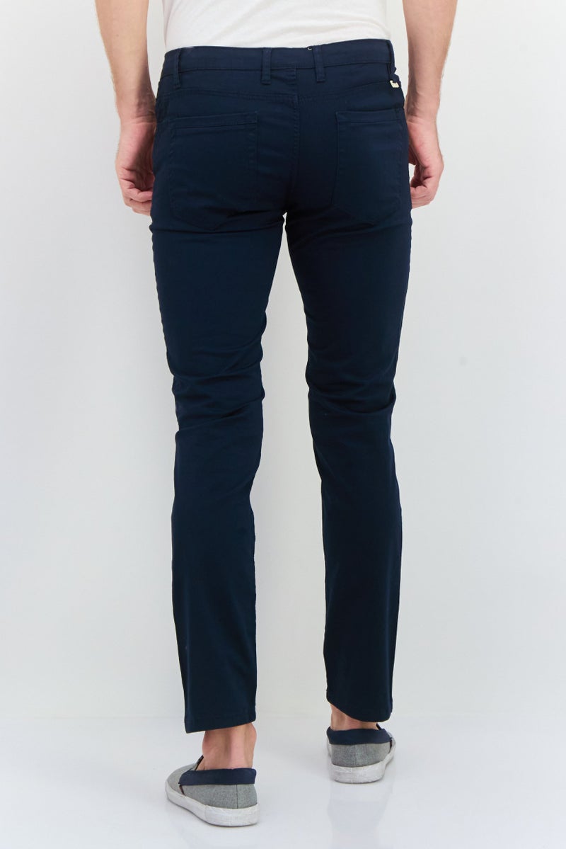 Sorbino Men Regular Fit Solid Chino Pants, Navy - Image 3