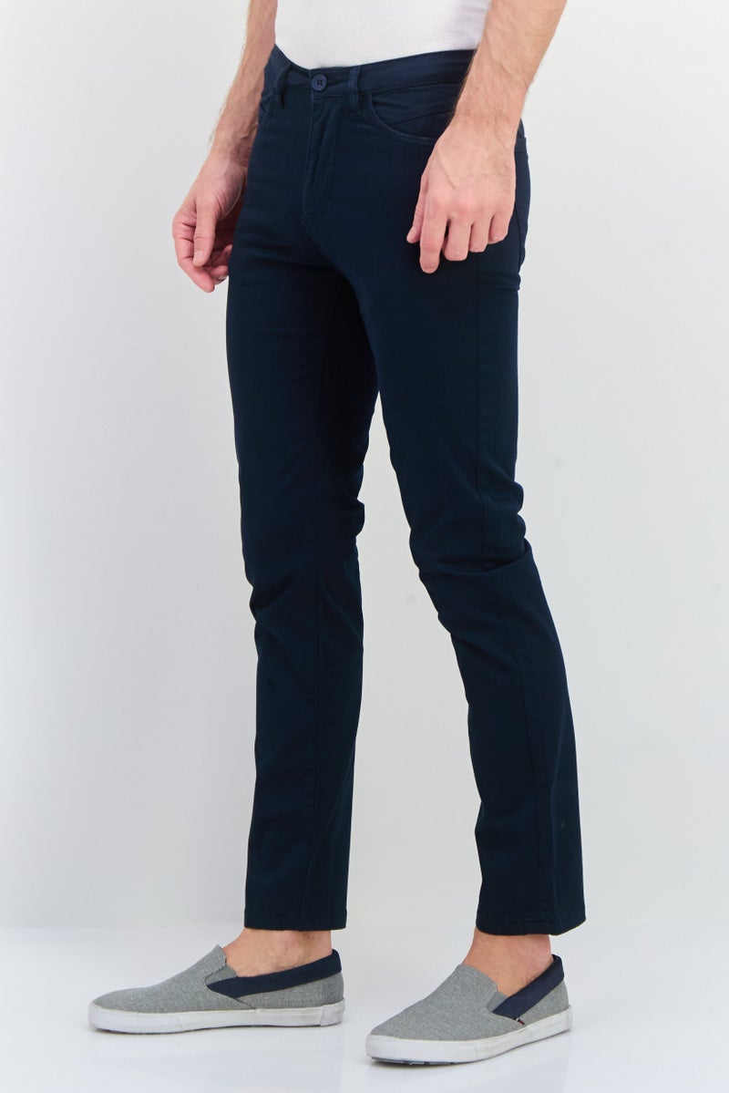 Sorbino Men Regular Fit Solid Chino Pants, Navy - Image 2
