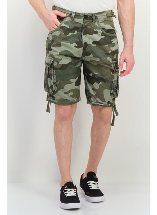 Men Camouflage Cargo Shorts, Multicolor