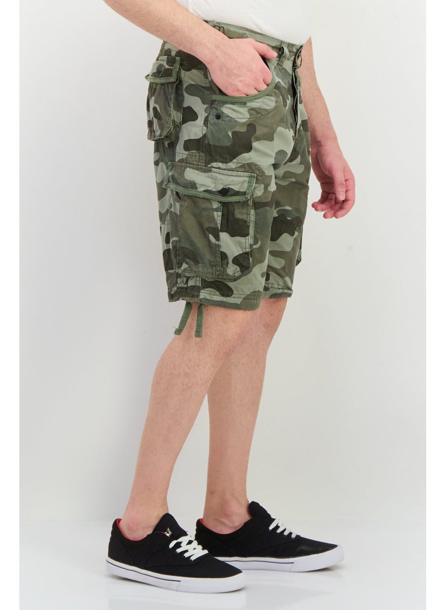 Men Camouflage Cargo Shorts, Multicolor