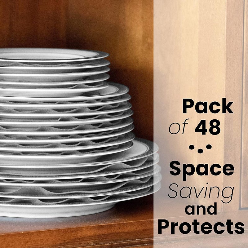 Feltectors Felt Plate China Storage Dividers Dish Protectors GREY 48 - Image 4