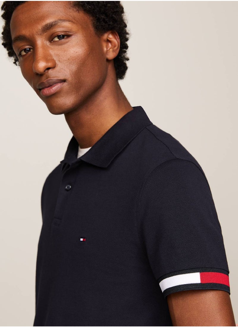 Men's Hilfiger Flag Slim Fit Polo -  Stretch organic cotton, Blue - pzsku/ZBA41CB574877DA530E55Z/45/_/1724216636/f756aae9-337d-4efc-8e22-723138529e09