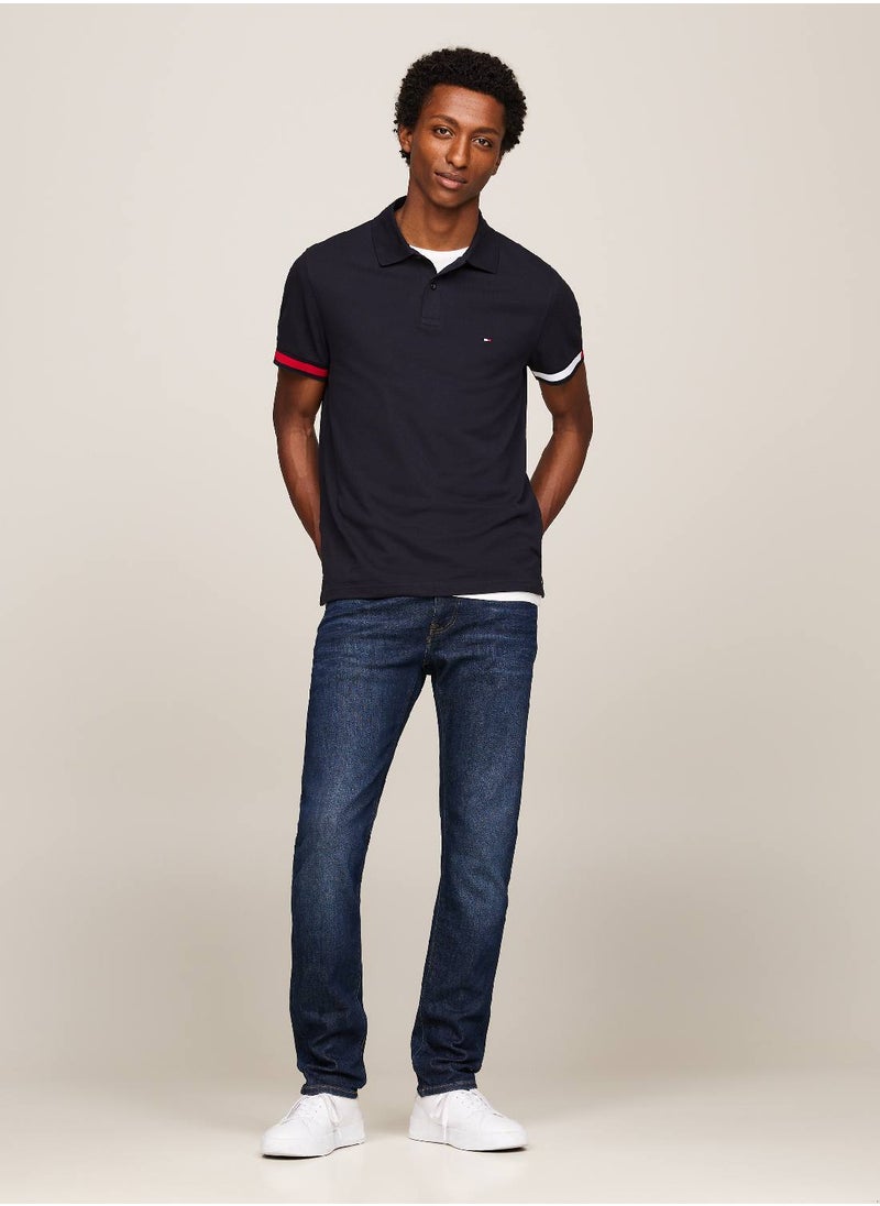 Men's Hilfiger Flag Slim Fit Polo -  Stretch organic cotton, Blue - pzsku/ZBA41CB574877DA530E55Z/45/_/1724216637/dd65c530-00c2-449e-bb85-59bddd501c29