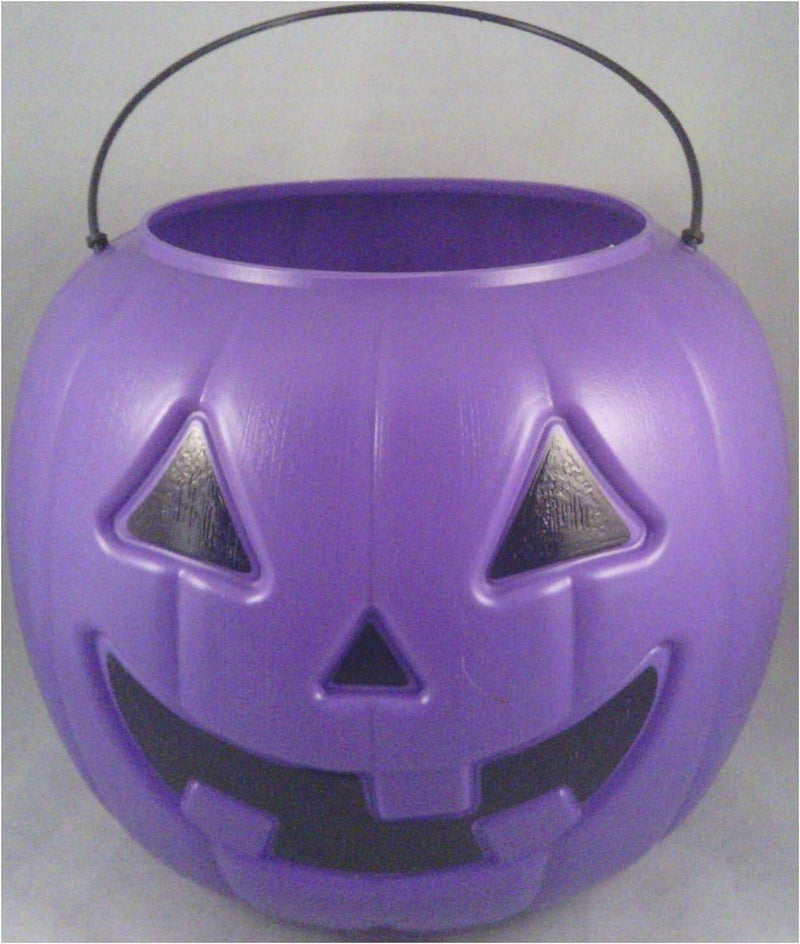 Non sticky surface Halloween Pumpkin Jack O' Lantern Candy Bucket (Purple) All territory compatible build