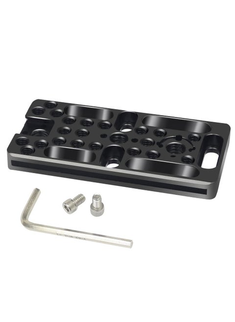 Camera Expansion Plate, Multifunctional Expansion Cheese Board with Side Mounting Holes Switching Plate Camera Easy Plate for Railblocks, Dovetails and Short Rods