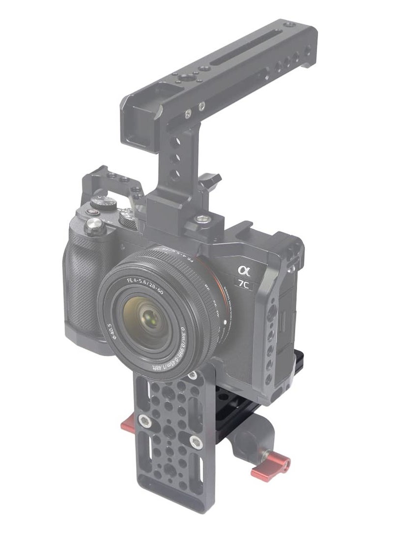 Camera Expansion Plate, Multifunctional Expansion Cheese Board with Side Mounting Holes Switching Plate Camera Easy Plate for Railblocks, Dovetails and Short Rods