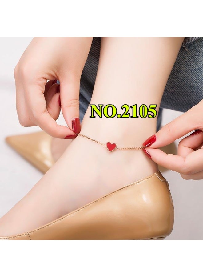 يوكانبي خلخال أنيق للنساء – قلادة قلب، لؤلؤ، جرس، صدف والمزيد من الزينة العصرية | قابل للتعديل وأنيق - Image 5