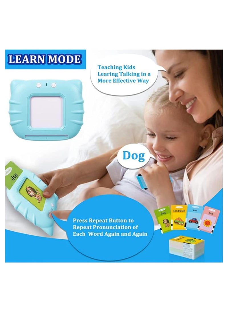 Flash Cards for Toddlers, 224 Words Flashcard Learning toys for 2 3 4 year olds Preschool Learning Resource Electronic Interactive Toys, For Boys and Girls Speech Therapy (BLUE 01) - Image 4
