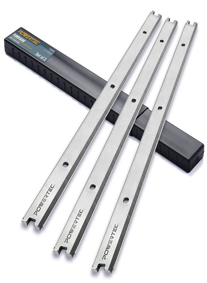 POWERTEC 13 Inch Planer Blades for RIDGID R4330, TP1300LS Planer, Replacement for AC20502 Planer Knives, Set of 3 (12828) - Image 1