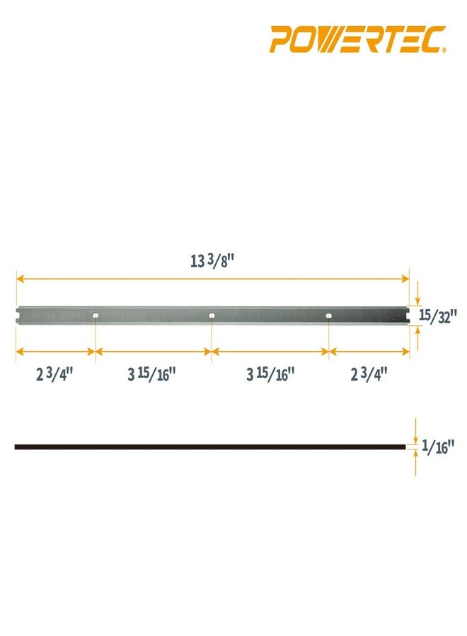 POWERTEC 13 Inch Planer Blades for RIDGID R4330, TP1300LS Planer, Replacement for AC20502 Planer Knives, Set of 3 (12828) - Image 4