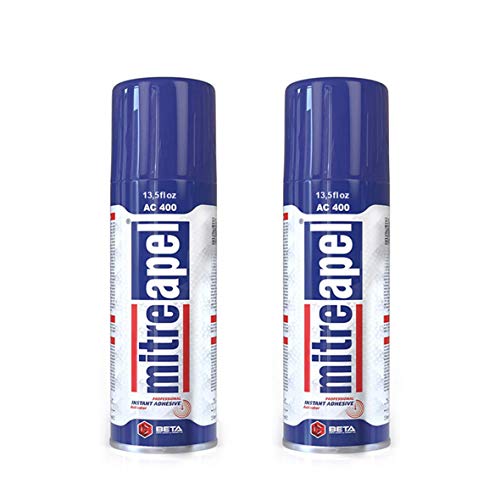 mitreapel Activator (2 x 13.5 fl oz) Spray Accelerator for CA Super Glues (2 Pack) - Image 1