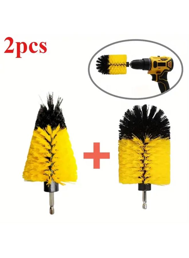 2pcs Car Drill Scrubber Brush Head Detailing Tool Wheel Cleaner Power Scrubber - Image 1