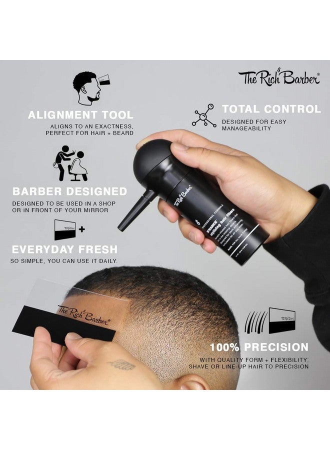 The Rich Barber The Rich Barber N'Hance Hair Building Fiber Application Cards, 5 Pack - Hairline Line Up & Enhancement Applicator Tool - Works with All Hair Building Fibers - For Barbers & Personal Use  - Image 3