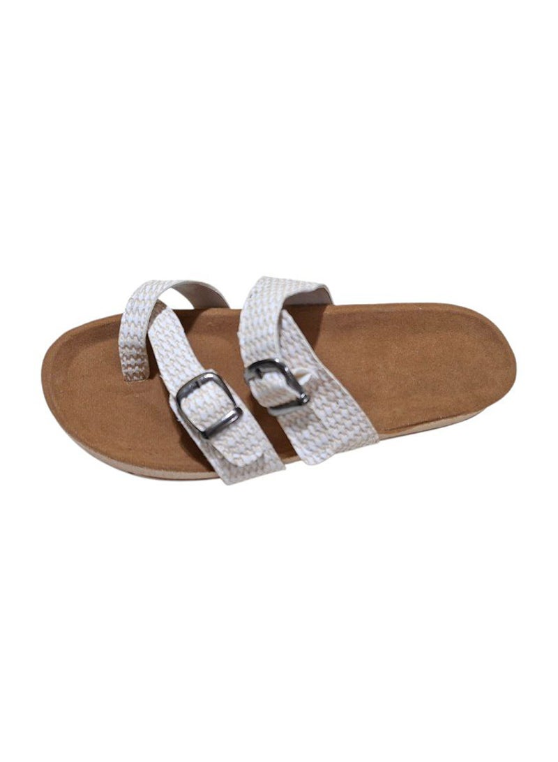 Karisma Cork And Latex Suede Lining Footbed, Soled Slipper Style, Mayari Canvas - Image 2