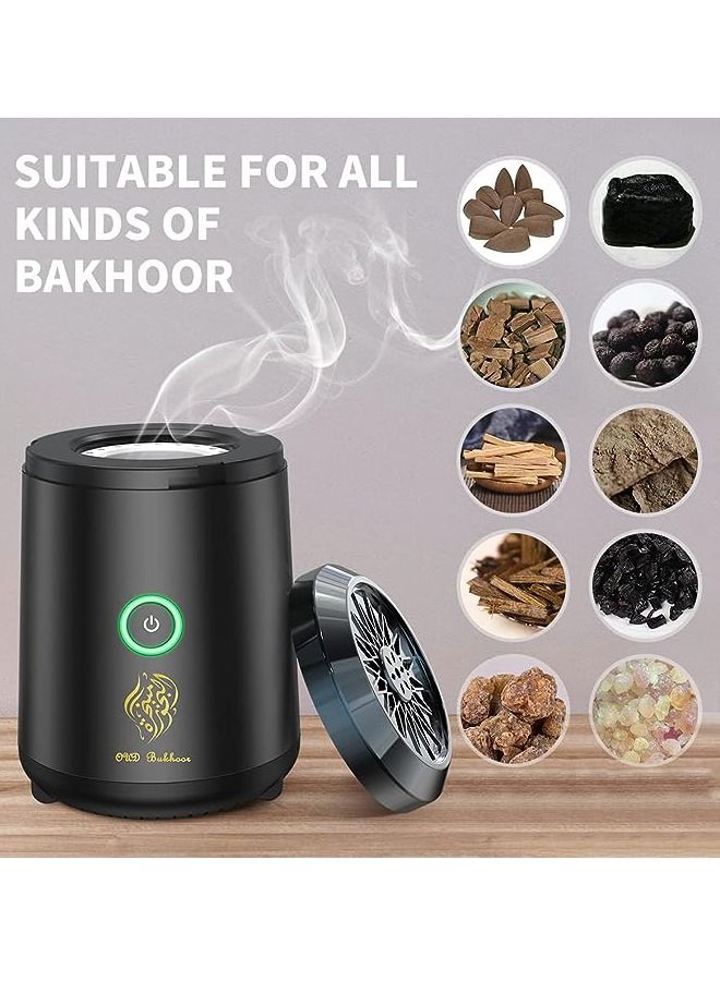 PADOM مبخرة بخور محمولة صغيرة من بادوم قابلة لإعادة الشحن وموزع رائحة كهربائية عربية وحامل بخور للديكور المنزلي الإسلامي - Image 4