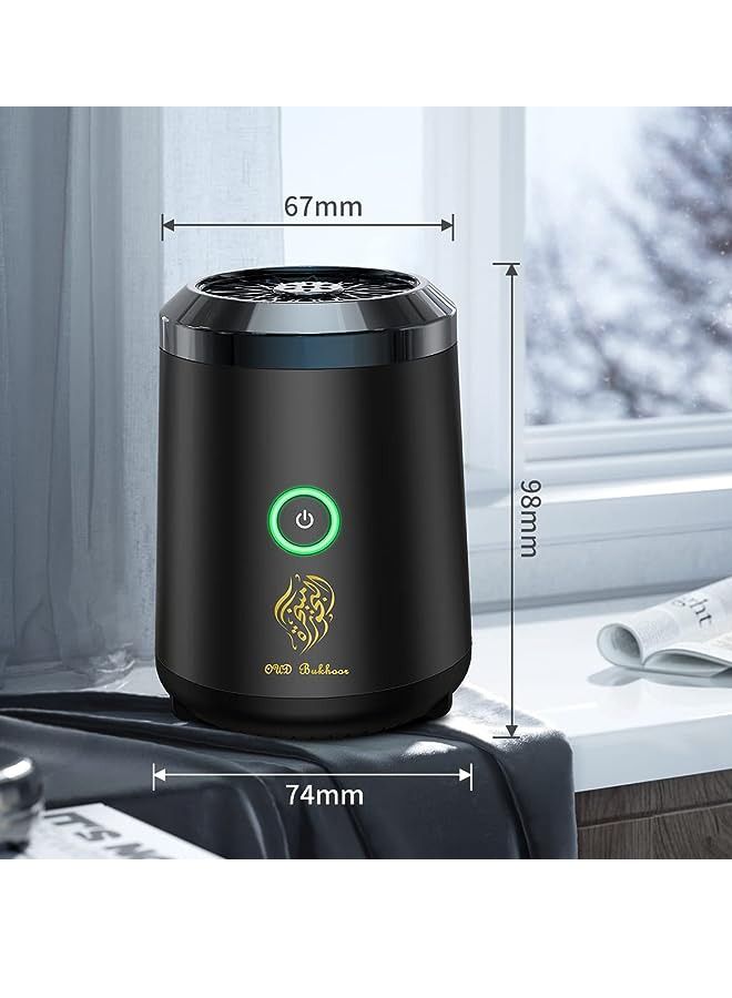 PADOM مبخرة بخور محمولة صغيرة من بادوم قابلة لإعادة الشحن وموزع رائحة كهربائية عربية وحامل بخور للديكور المنزلي الإسلامي - Image 2