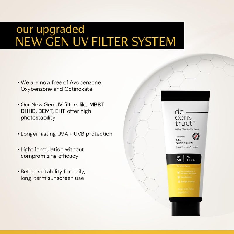 ديكونستركت واقي شمس جل من Deconstruct - حماية SPF 55+ و PA+++ | مقاوم للماء - 50 جم - Image 4