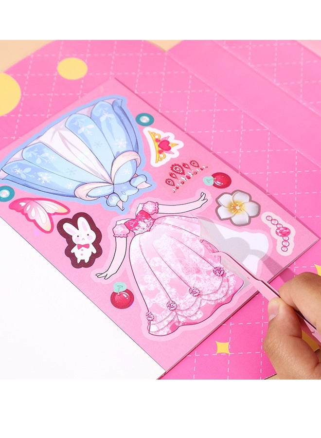 LCAREMOM Art Craft Activity for Kids, Paper Makeup DIY Girls Toy Kit, Paper Craft Kits with Diamond Painting and Cartoon Dress up Set, Ideal Birthday, Holiday Party Gift for Girls Ages 3+ Year Old  - Image 3
