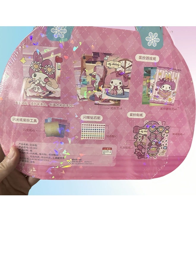 LCAREMOM Art Craft Activity for Kids, Paper Makeup DIY Girls Toy Kit, Paper Craft Kits with Diamond Painting and Cartoon Dress up Set, Ideal Birthday, Holiday Party Gift for Girls Ages 3+ Year Old  - Image 5
