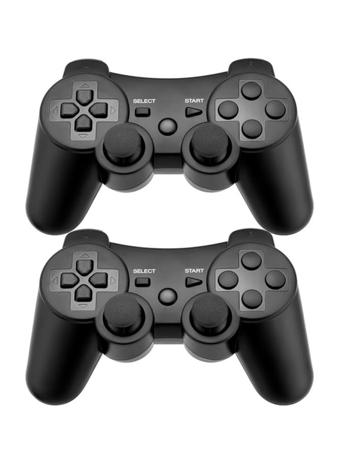 2 Wireless Controllers for PlayStation 3 with Charger Cord (Black) - Image 1