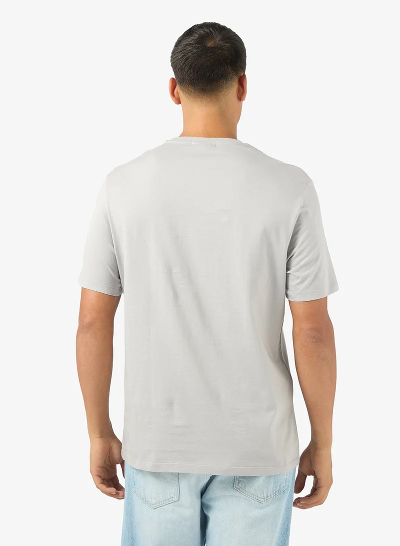 Calvin Klein Jeans  2 Pack Cotton Badge T-shirts for Men | Best Price UAE
