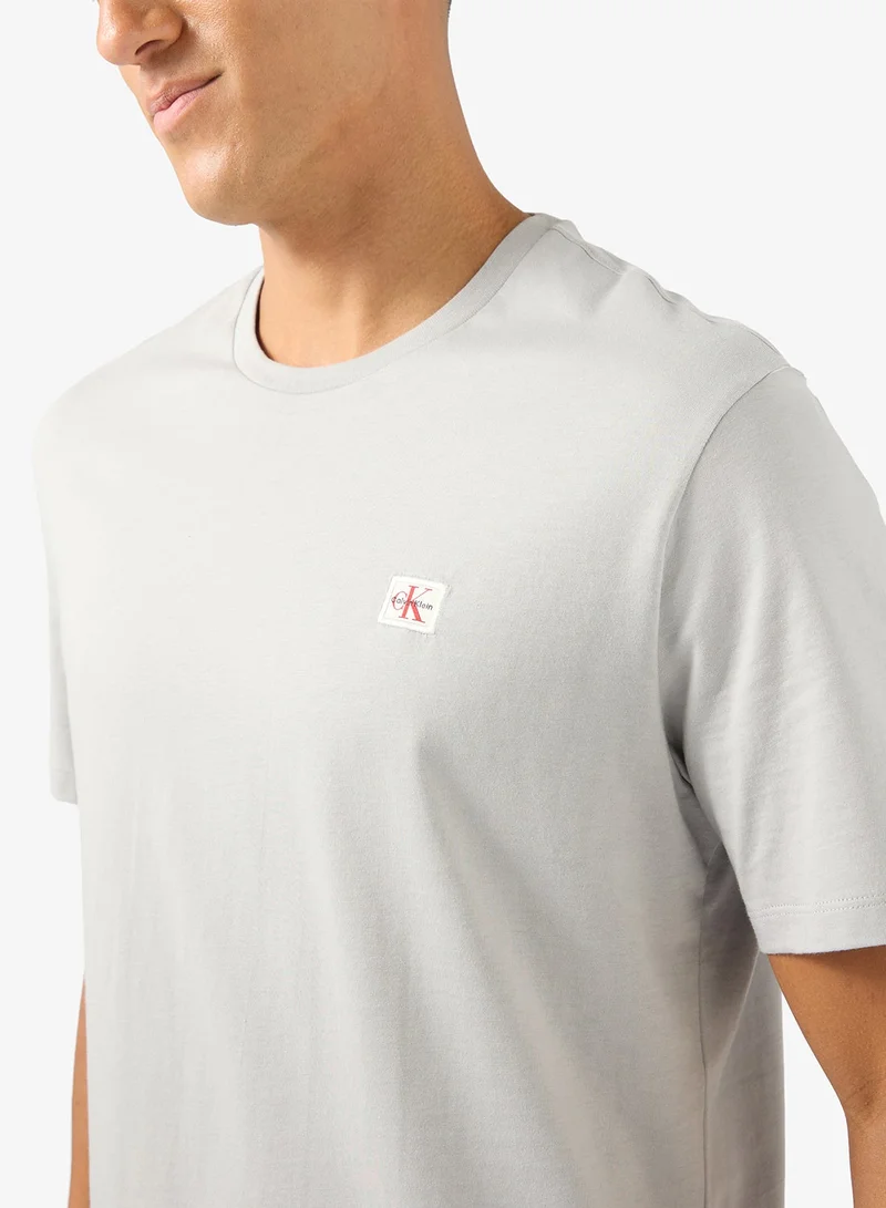 Calvin Klein Jeans  2 Pack Cotton Badge T-shirts for Men | Best Price UAE