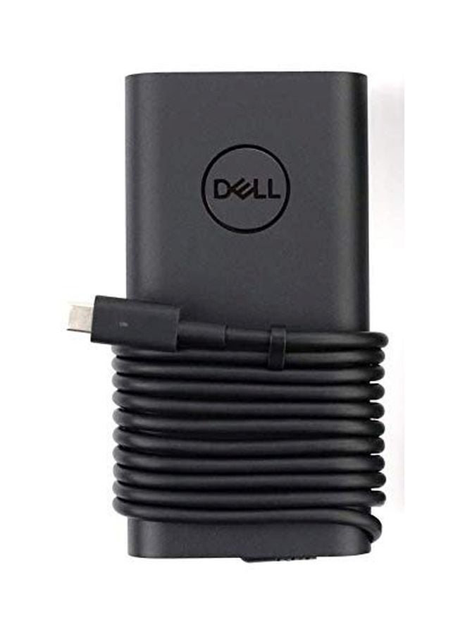 ديل شاحن محول لابتوب للتيار المتردد بتصميم رفيع ومنفذ USB من النوع Type-C أسود - Image 3
