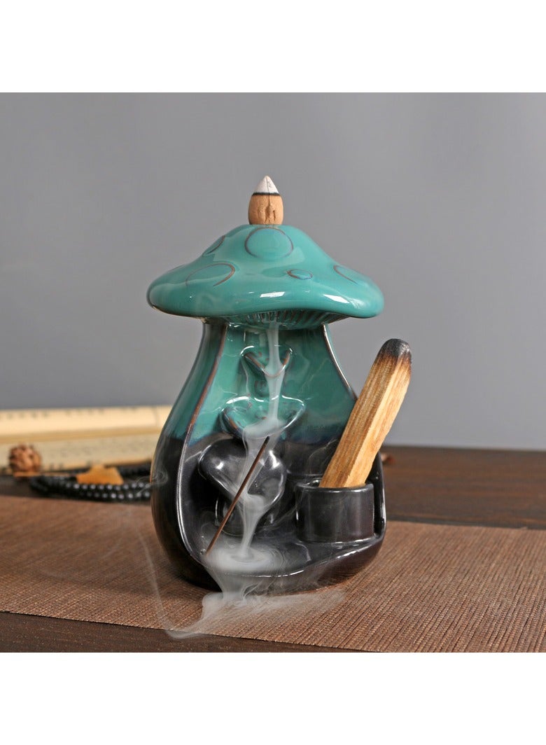 general Mushroom backflow incense burner creative ornaments home decoration ornaments bring unique visual enjoyment - Image 1