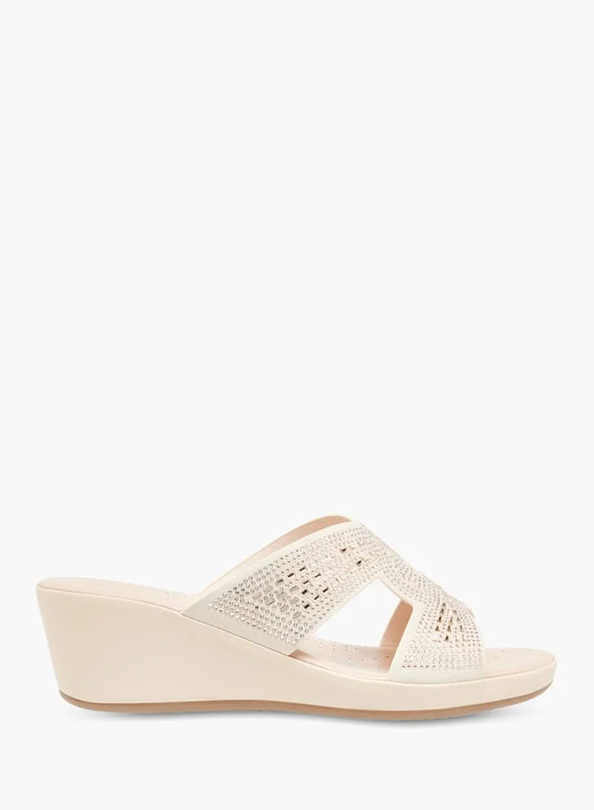 Le Confort Womens Embellished Slip-On With Wedge Heels