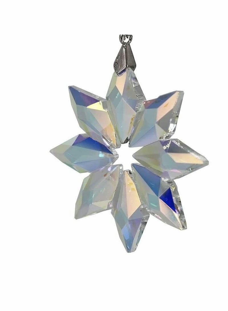 Sparkling Snowflake Crystal Rear View Mirror Charms, Elegant Car Hanging Ornaments & Accessories for Gifts, Diamond Decor for Your Vehicle - Image 3