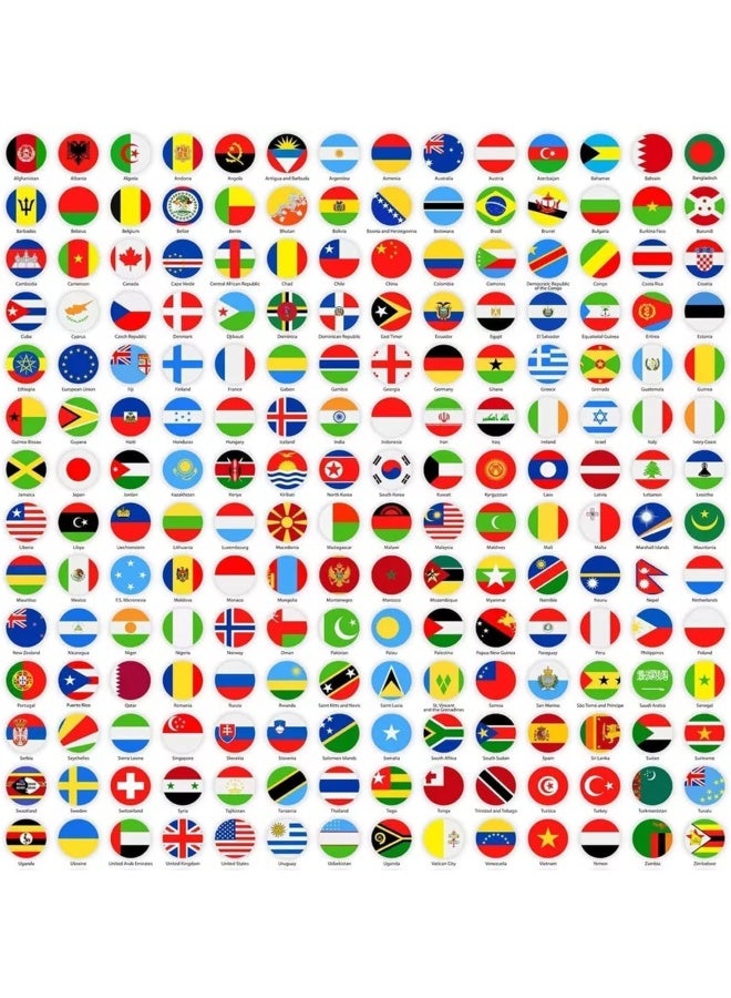 Premify 200 Pieces Creative Push Pins| Different Countries Flags Printed Thumb Tacks |Steel Point For Bulletin Board, Map, Office, Notice Board, Classroom  - Image 3