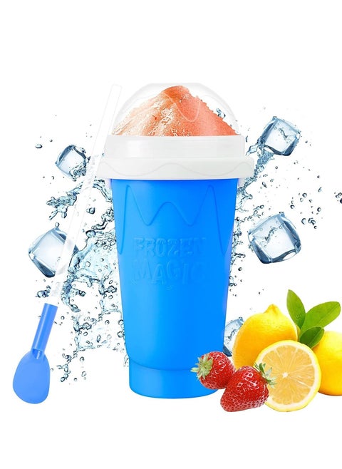 Slushie Maker Cup, Frozen Magic Slushy Maker Squeeze Cup, Portable Silica Smoothie Cup Freeze Mug for Slushie Maker, Milkshake Maker, Icee Maker Slushy, Ice Cream Maker