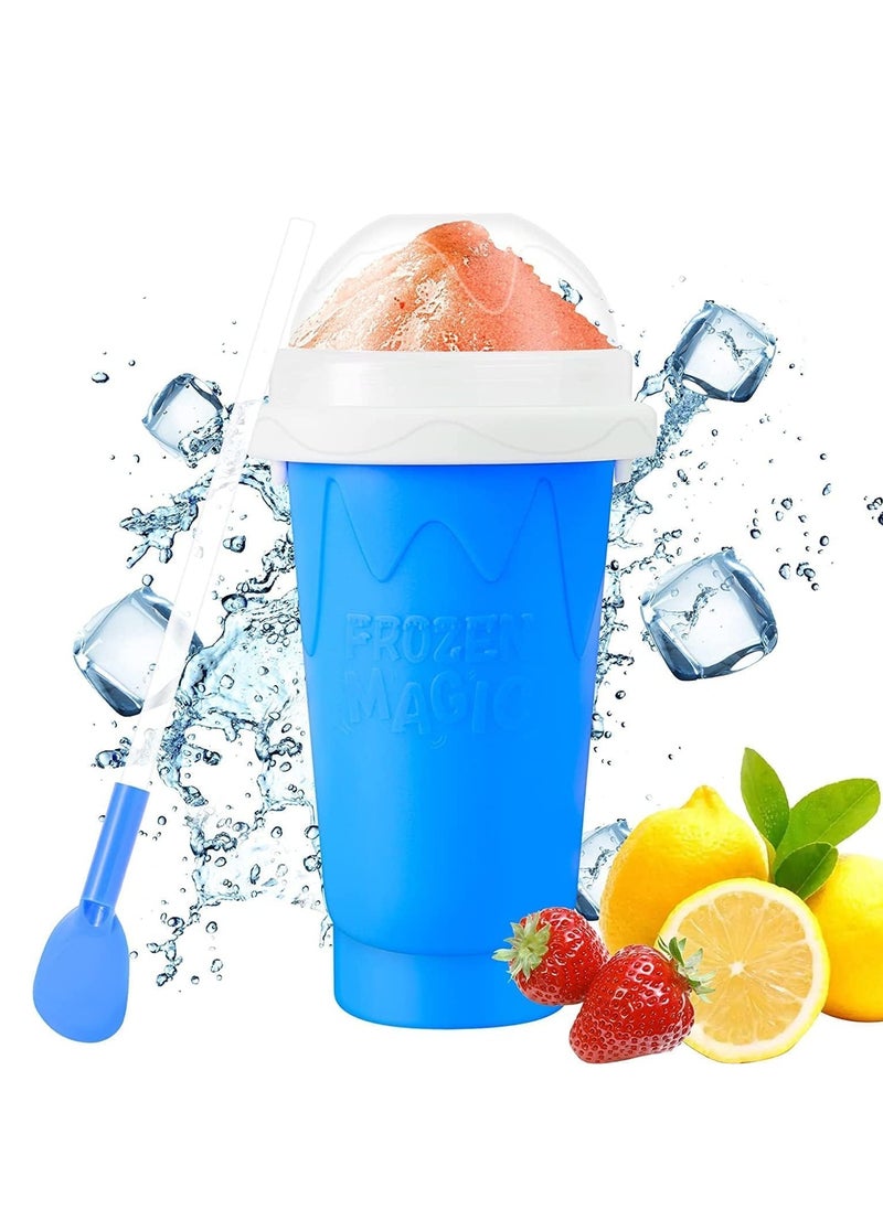 Slushie Maker Cup, Frozen Magic Slushy Maker Squeeze Cup, Portable Silica Smoothie Cup Freeze Mug for Slushie Maker, Milkshake Maker, Icee Maker Slushy, Ice Cream Maker
