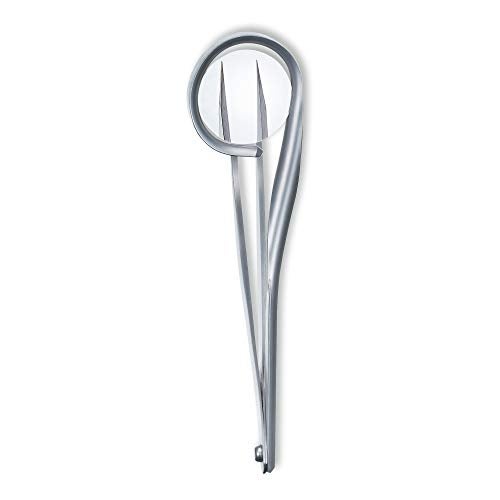 Rubis Pointed Tweezers Stainless Steel with Magnifying glass 1K020 - Image 3