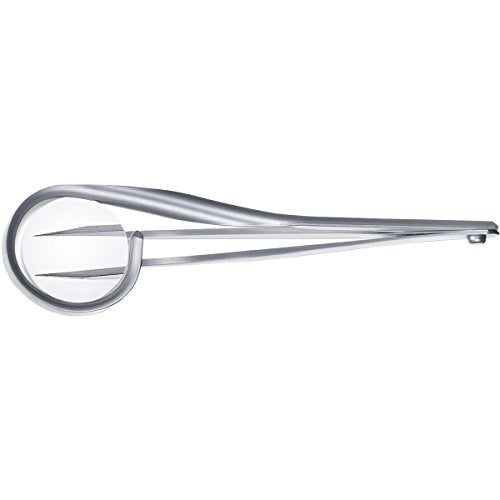 Rubis Pointed Tweezers Stainless Steel with Magnifying glass 1K020 - Image 1