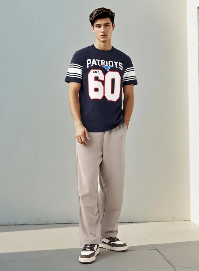 Splash FAV NFL Print Crew Neck T-shirt