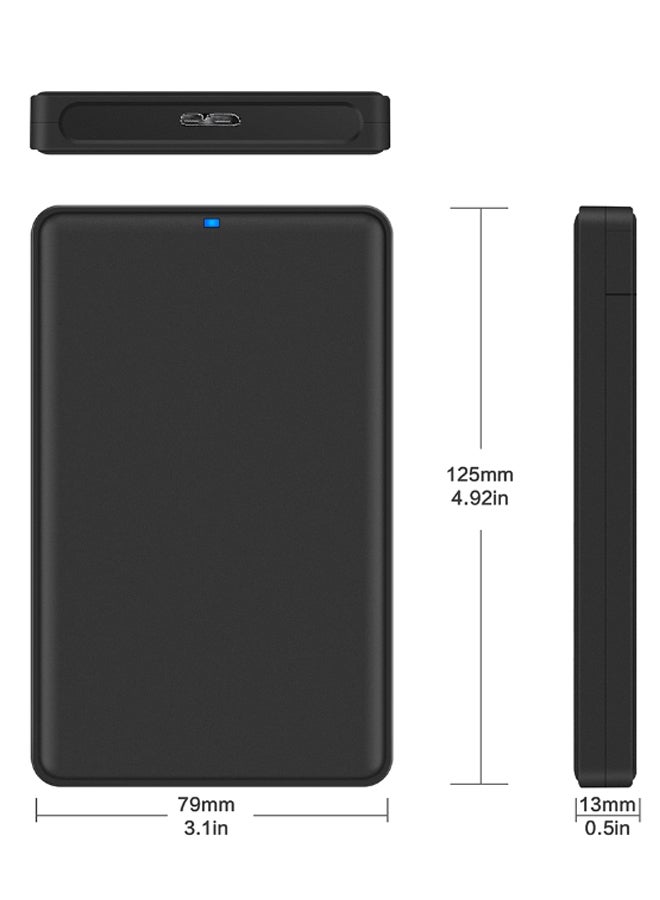غطاء حماية لمحرك أقراص SATA SSD/HDD مع كابل بيانات USB أسود - Image 2