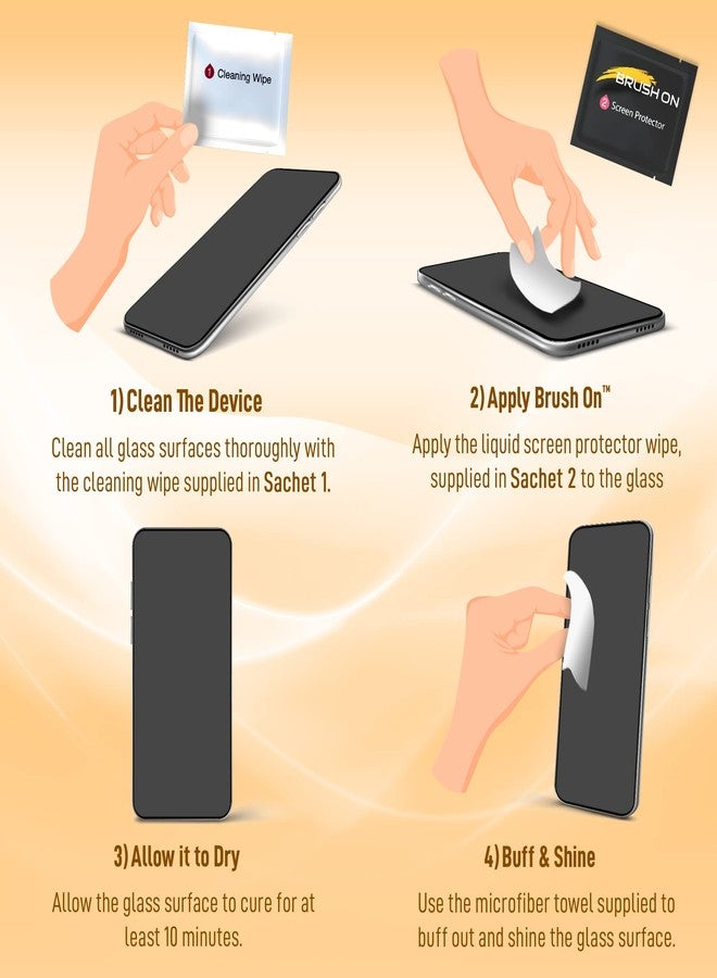 LUVVITT BRUSH ON Liquid Glass Screen Protector With $250 Coverage | Wipe On Scratch and Shatter Resistant Nano Protection for All Phones Tablets and Smart Watches - Universal Fit - Image 4