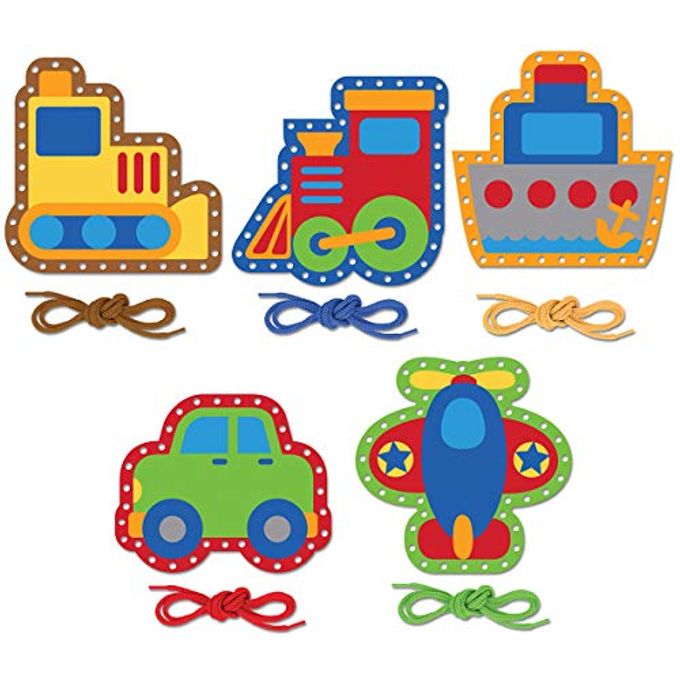 Stephen Joseph Lacing Cards, Transportation - Image 1