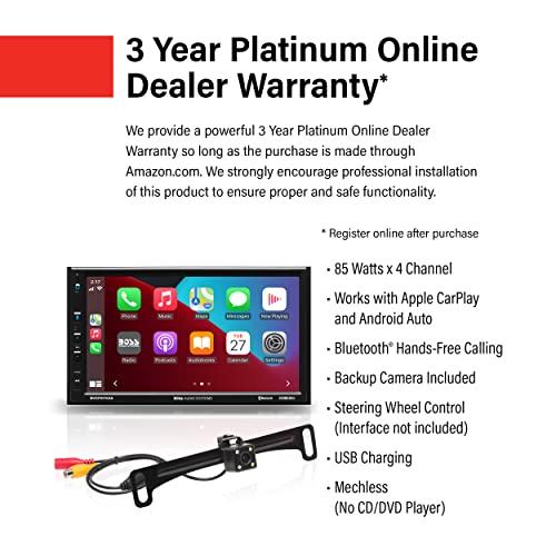BOSS Audio Systems BVCP9700A-C Car Stereo System - Apple CarPlay, Android Auto, 7 Inch Double Din, Touchscreen, Bluetooth Audio and Calling Head Unit, Radio Receiver, No CD Player, Backup Camera - Image 3