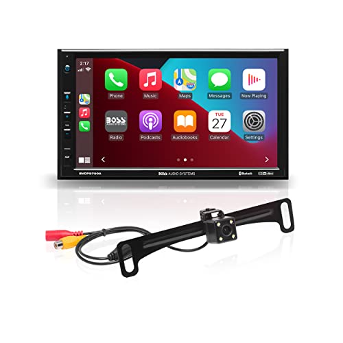 BOSS Audio Systems BVCP9700A-C Car Stereo System - Apple CarPlay, Android Auto, 7 Inch Double Din, Touchscreen, Bluetooth Audio and Calling Head Unit, Radio Receiver, No CD Player, Backup Camera - Image 1