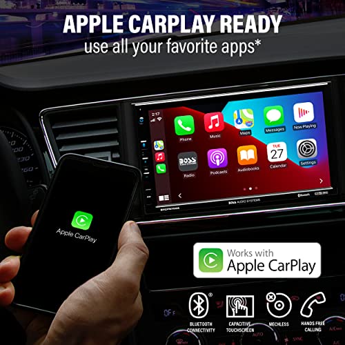 BOSS Audio Systems BVCP9700A-C Car Stereo System - Apple CarPlay, Android Auto, 7 Inch Double Din, Touchscreen, Bluetooth Audio and Calling Head Unit, Radio Receiver, No CD Player, Backup Camera - Image 2