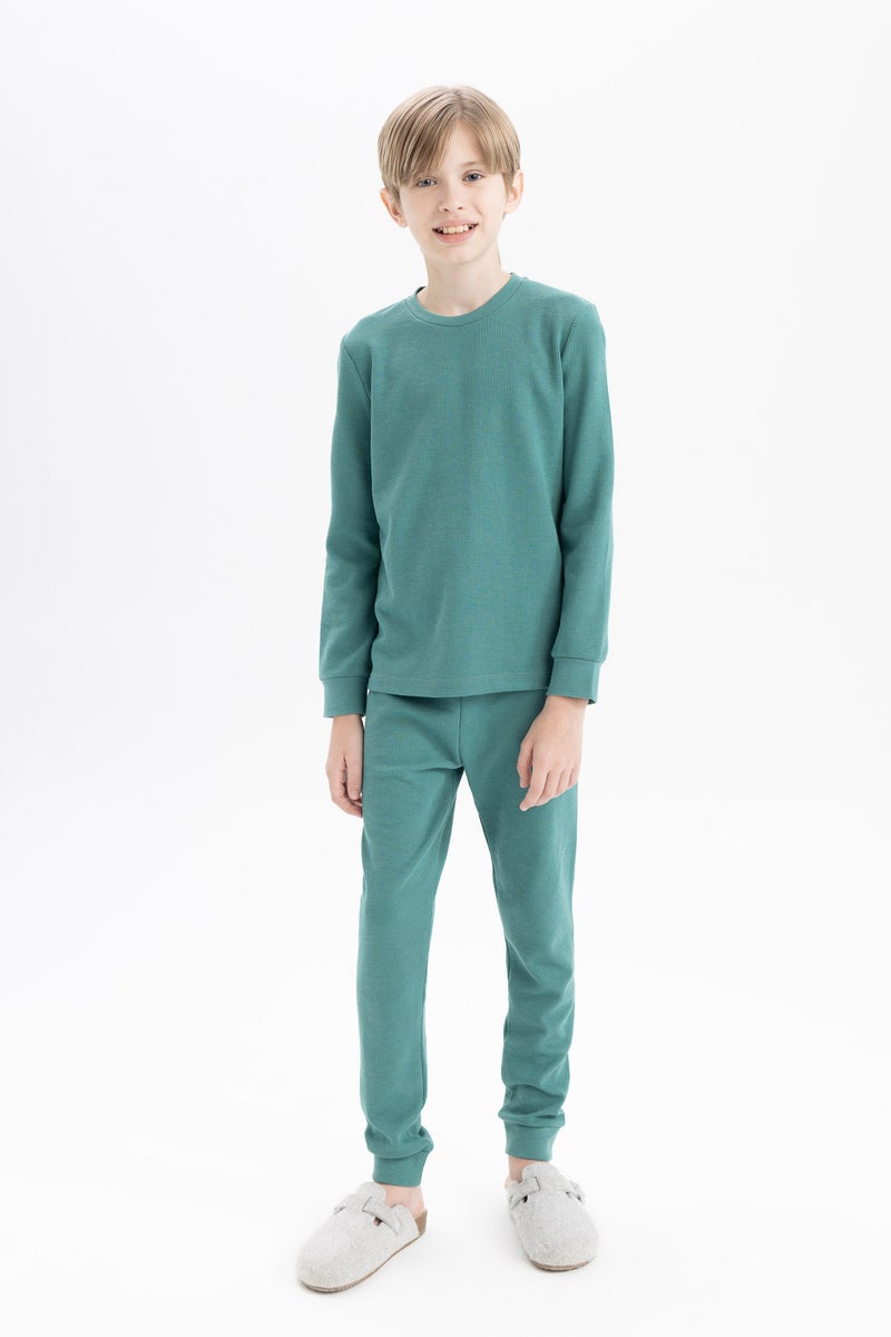 ديفاكتو طقم بيجاما اولادي وافل قصة عادية - قطعتين - Image 5