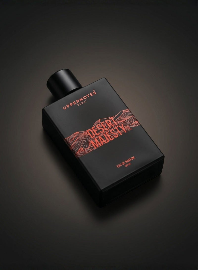 UpperNotes Desert Majesty EDP Unisex Perfume 100ml | Oud Saffron Orange Blossom Leather | Long Lasting Premium Arabic Fragrance UAE - Image 4