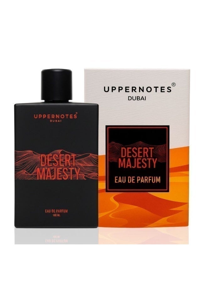UpperNotes Desert Majesty EDP Unisex Perfume 100ml | Oud Saffron Orange Blossom Leather | Long Lasting Premium Arabic Fragrance UAE - Image 5