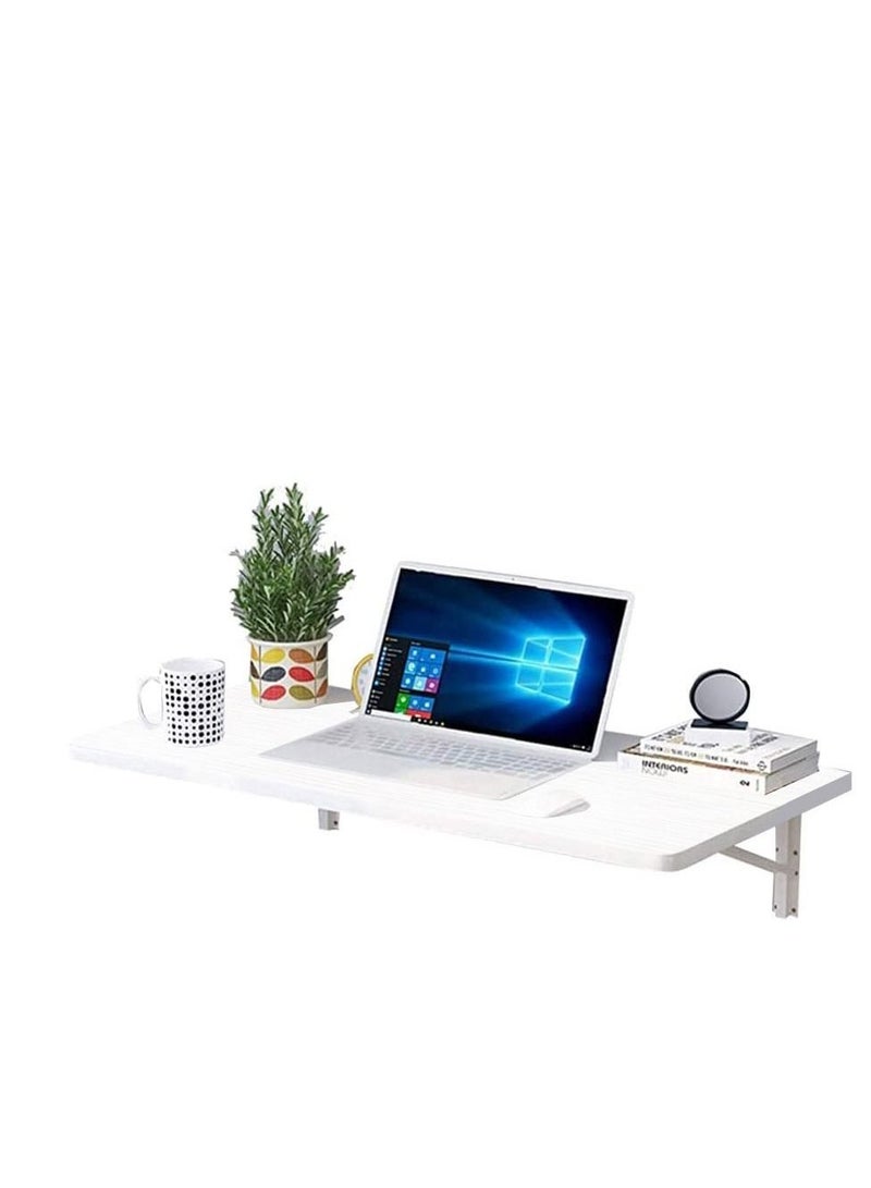 MARGOUN Folding Table Wall Mounted Computer Desk White 40*80 cm - Image 1
