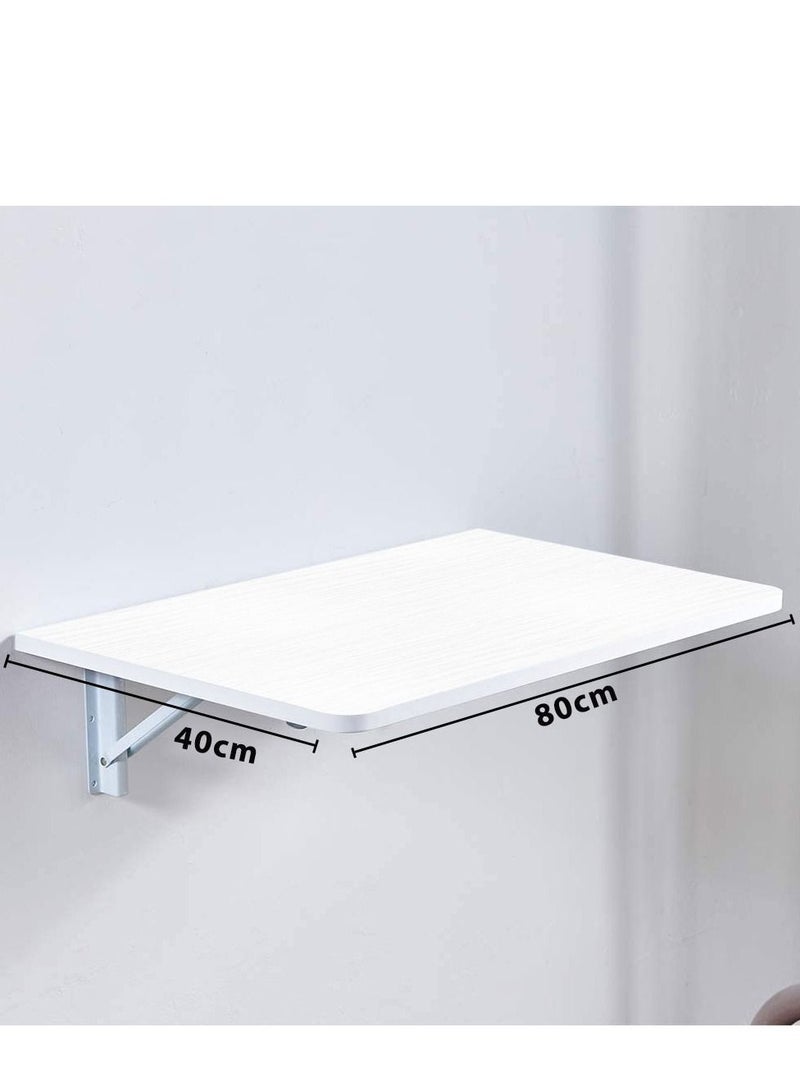 MARGOUN Folding Table Wall Mounted Computer Desk White 40*80 cm - Image 4
