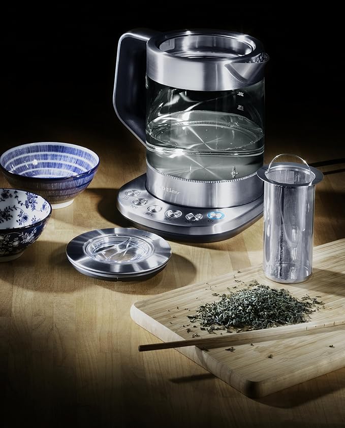 Catler Electric Kettle 1.5L, KE 510 Variable Temperature– Glass Tea Kettle with 4 Temperature Settings (70–100°C), Stainless Steel Tea Strainer, Keep Warm Function, Auto Shut-Off - Image 2