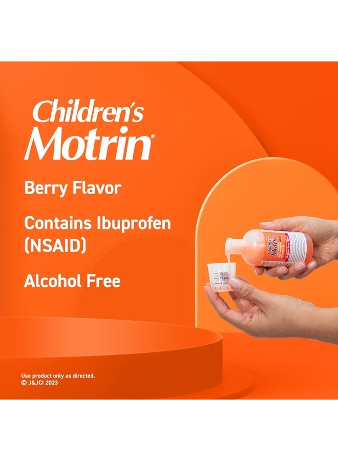 Motrin Children's Oral Suspension, Pain Relief, Ibuprofen, Berry Flavored, 4 Fl Oz - Image 3