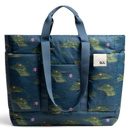 DailyObjects Idyll Western Tote Bag For Girls And Women| Crafted Using Soft-Touch & Water-Repellent Polyester|Polyfill Cushioning On The Inside|Holds Any Laptops Upto 14'' (Color - Blue) - Image 1